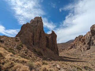 Obraz premium Tenerife panorama landscape,beautiful nature view mountains from hiking trips on Tenerife island, Canary Islands Spain