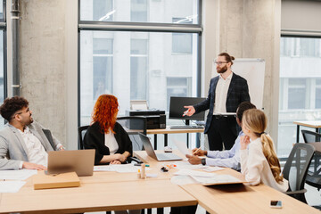 Business team engaging in collaborative meeting
