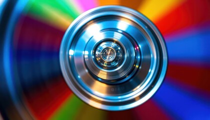 Metal Structure Against a Kaleidoscope of Colors for Dynamic Visual Impact