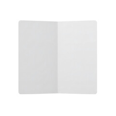 Open blank greeting card, isolated on transparent background