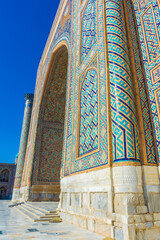 Madrasah of Registan Square in Samarkand, Uzbekistan