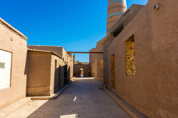 View of the Itchan Kala,  historic center of Khiva, Uzbekistan