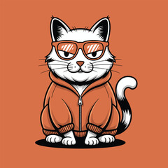 vector illustration of a cat