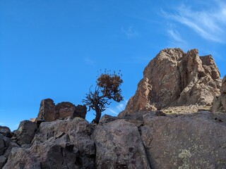 Tenerife panorama landscape,beautiful nature view mountains from hiking trips on Tenerife island, Canary Islands Spain