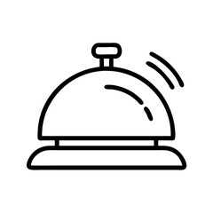 Reception bell ringing on a transparent background concept  