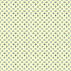 Seamless floral polka dots pattern. Abstract geometric paper with daisy and ditsy seamless ornamental pattern fabric, background design texture, vector art illustration.