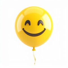 Fototapeta premium Yellow Smiley Face Balloon Illustration
