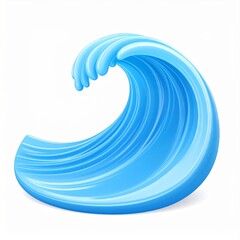 Abstract Blue Water Wave Illustration