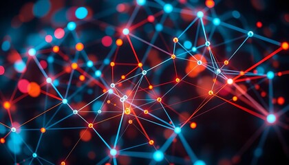 Abstract network nodes and lines forming a complex interconnected business graph,  complexity,  diagram