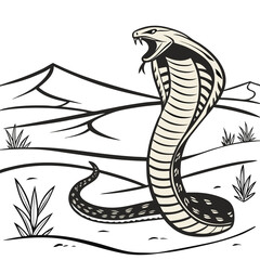 Fototapeta premium majestic cobra desert transparent 