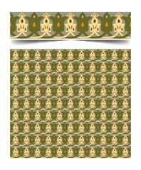 Seamless moroccan pattern background with flowers illustration clip-art