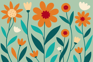 seamless pattern with flowers