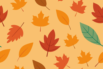 Obraz premium autumn-leaves-seamless-pattern-with-soft-seasonal-.svg