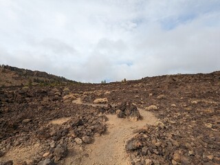 Tenerife panorama landscape,beautiful nature view mountains from hiking trips on Tenerife island, Canary Islands Spain