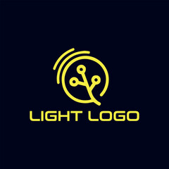 led lights logo design vector