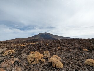 Tenerife panorama landscape,beautiful nature view mountains from hiking trips on Tenerife island, Canary Islands Spain