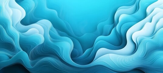 Obraz premium Abstract Fluid Gradient Background with Turquoise Waves and Modern Artistic Elements for Design Use