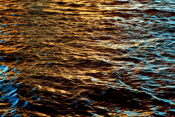 Waves at sunset in Orange Beach, Alabama