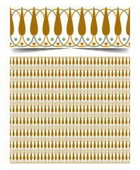 Seamless moroccan pattern background with flowers illustration clip-art