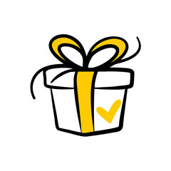 Hand Draw gift box for Web and Graphic design