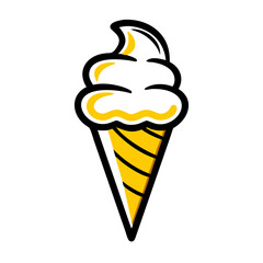 Ice cream cone icon on transparent background for web and graphic design for Web and Graphic design