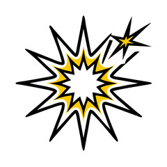 Jagged explosive starburst icon on transparent background for web and graphic design for Web and Graphic design