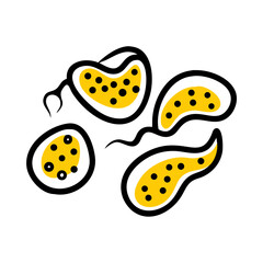 Microscopic germs or particles on transparent background for web and graphic design for Web and Graphic design