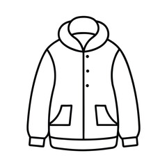 Stylish winter jacket design detailed vector illustration of a warm modern winter coat