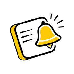 Notification icon on transparent background for web and graphic design for Web and Graphic design