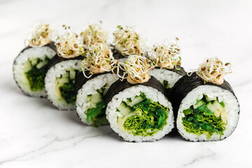 delivery of Japanese rice and fresh fish dishes