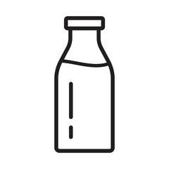 Bottle line icon. Milk bottle icon. Milk jar icon.