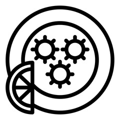 Fototapeta premium sea urchin outline icon for seafood cuisine and marine theme