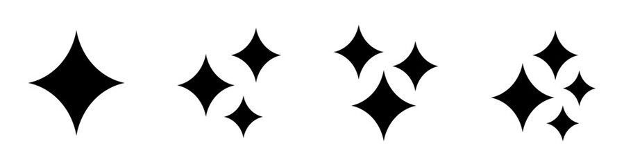 Obraz premium Star icon. Shine icon. Twinkling stars set. Symbol of sparkle, glint, gleam, etc.