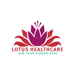 lotus health wellness yoga logo design vector