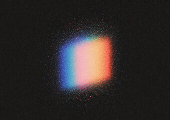 Grunge-style poster featuring geometry with light gradient and grain effects for modern aesthetic expression