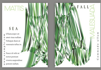 Flyer A4 with Futuristic Colored Abstract Geometric Shape