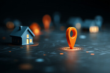 Real estate location finder concept