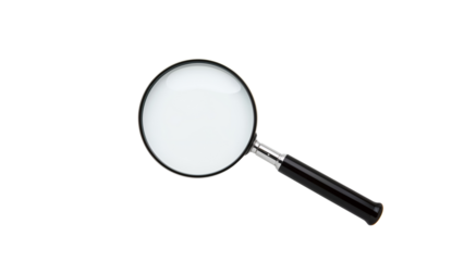magnifying glass, isolated on transparent background