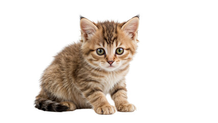 Obraz premium Adorable Tabby Kitten, isolated on transparent background