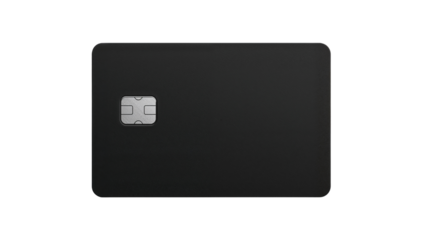 Black Credit Card Close-Up isolated on transparent background png