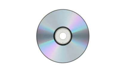 cd or dvd isolated on transparent background png