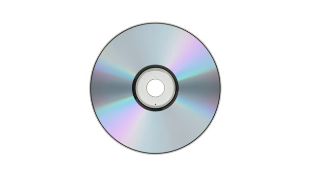 cd or dvd isolated on transparent background png