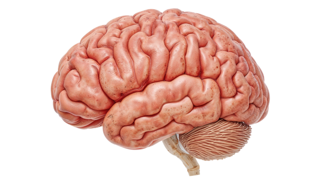 Human brain, isolated on transparent background PNG