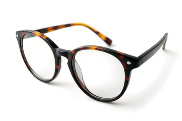 Eyeglasses  clear lenses on a white background