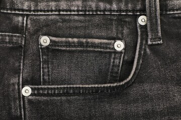 Dark denim jeans pocket detail
