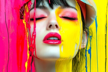 Hallucination - due to neurological disorders: abstract image of individual status. Dreamlike perception. Medical problem. Metaphorical neurological disorders emotions of a mental illusion.