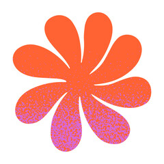 Summer bright emblem.Hand drawn graphic element in naive simple style for banners,smm,branding,packaging,covers,prints.Retro summer symbol