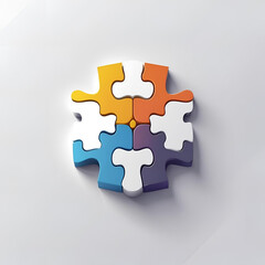 Obraz premium A logo representing puzzle and assembly