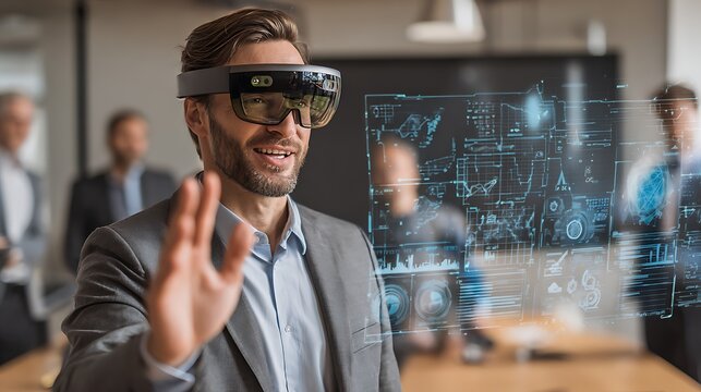 Augmented Reality Business Meeting: Immersive Collaboration - Powered by Adobe