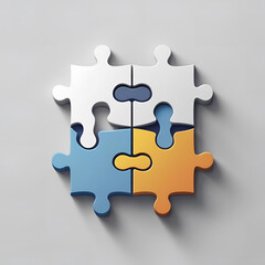 Fototapeta premium A logo representing puzzle and assembly
